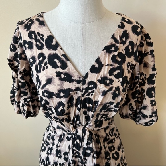 Rebecca Taylor $495 kaleidoscope leopard pattern midi dress 17587 - Picture 8 of 13